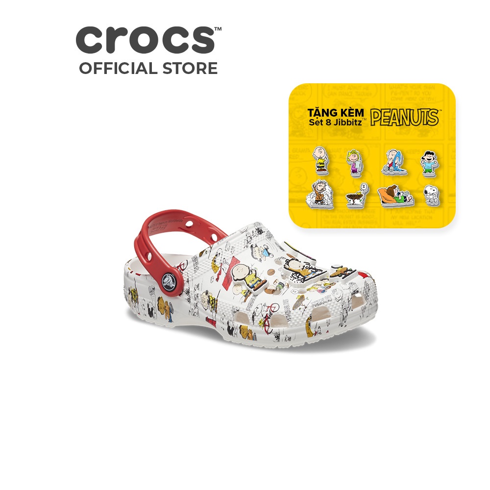 Giày Clog Trẻ Em Crocs Toddler Peanuts Classic - White