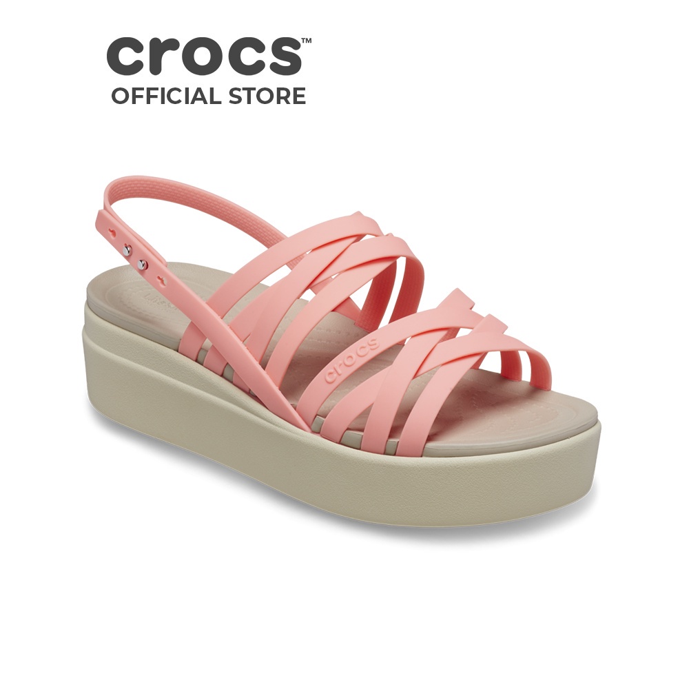 Giày Đế Xuồng Nữ Crocs Brooklyn Strappy - Pale Blush
