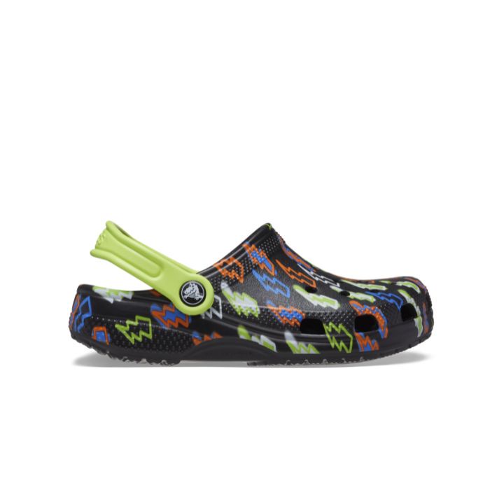 Giày Clog Trẻ Em Crocs Classic Lightning - Black