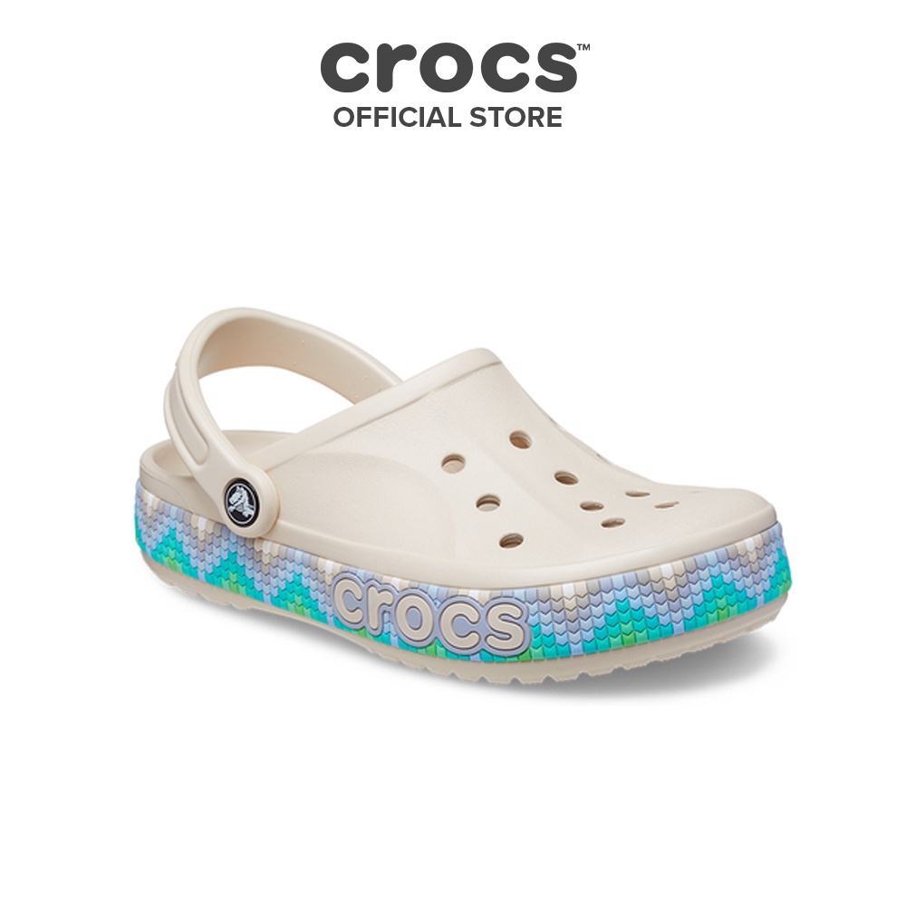Giày Clog Unisex Crocs Chevron Band Bayaband - Stucco