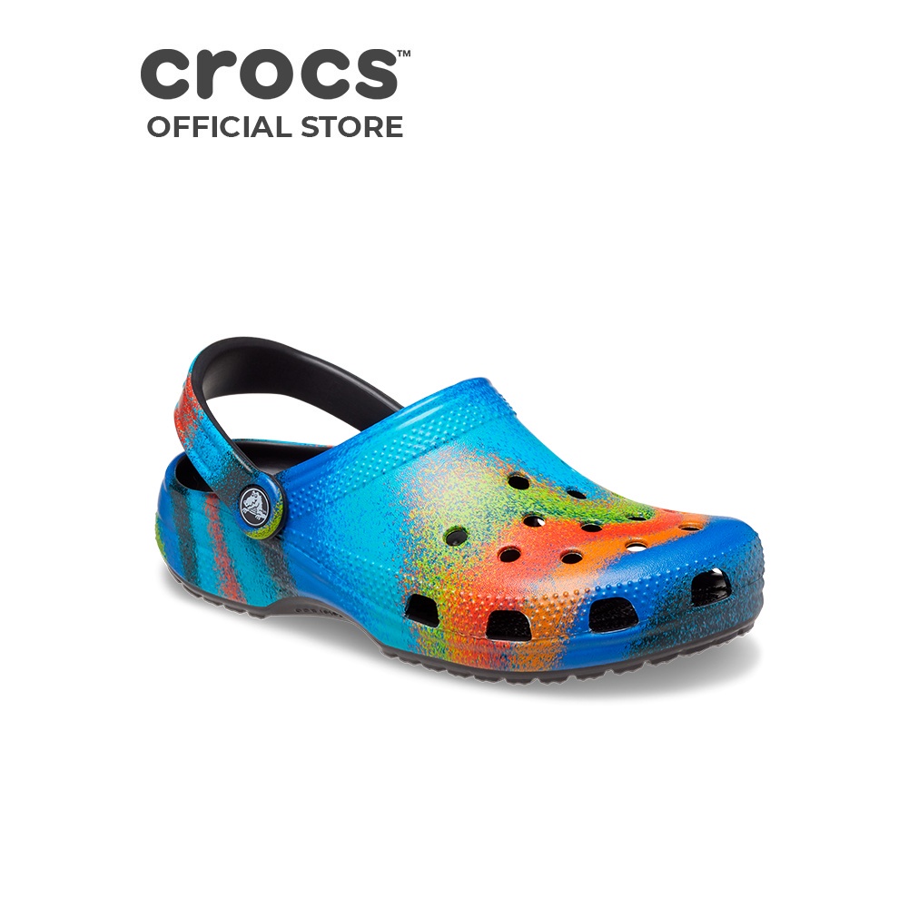 Giày Clog Trẻ em Crocs Spray Dye Classic - Black/Multi