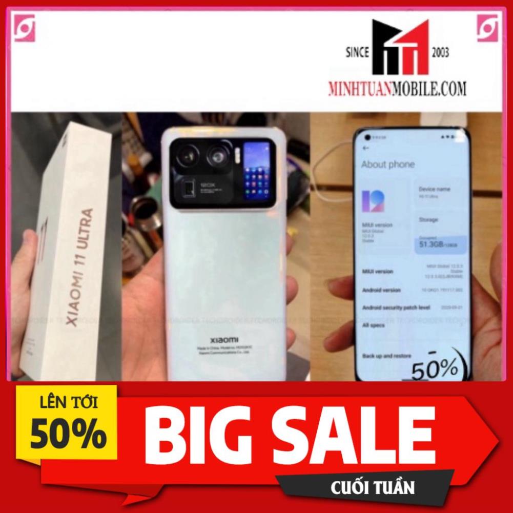 Điện thoại Xiaomi Mi 11 Ultra  - Hàng mới nguyên seal  - BH 12 tháng - Lỗi 1 đổi 1