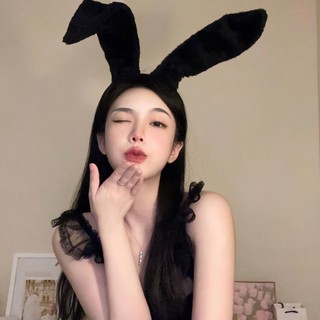 可爱兔子耳朵万圣节头饰毛绒发夹洗脸发箍女饰品发饰发卡dễ thương băng đô tai thỏ bông đáng yêu dành cho nữ 9.8