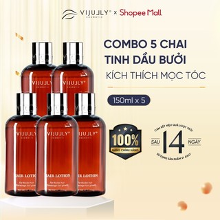 Combo 5 chai tinh dầu bưởi vijully kích thích mọc tóc 150ml/1chai