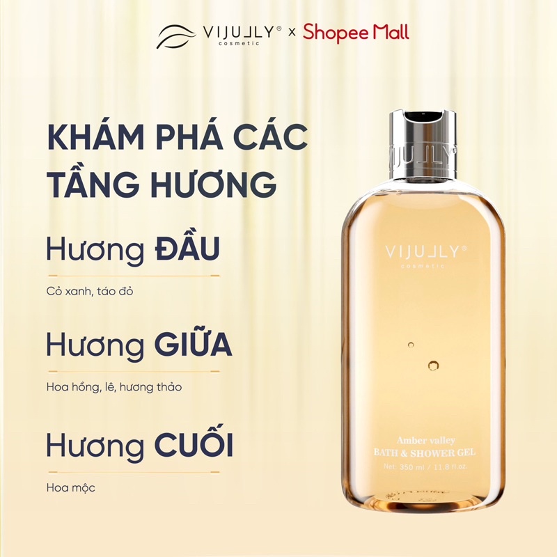 Sữa tắm Dưỡng da hương nước hoa Vi Jully 350ml