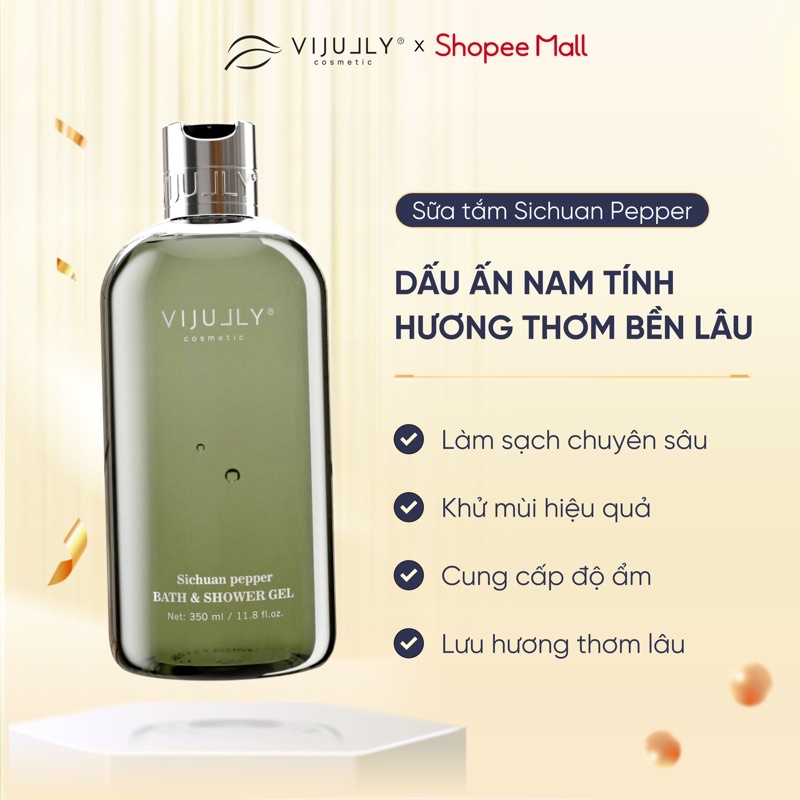 Sữa tắm Vi Jully Dưỡng da hương nước hoa dành cho Nam 350ml