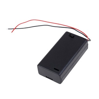 Đế pin 2 pin aaa nối tiếp có nắp và công tắc