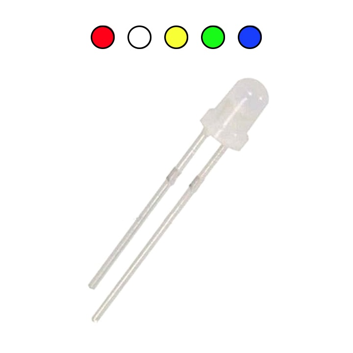 LED Đục Phi 3mm - Gói 10 con