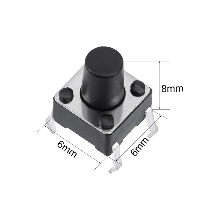 Nút Nhấn 4 Chân 6x6x8mm