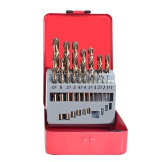 Bộ 19 mũi khoan chuyên khoan sắt thép inox màu đen