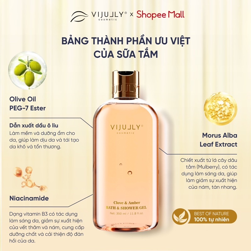 Sữa Tắm Hương Nước Hoa Vi Jully - Clove & Amber
