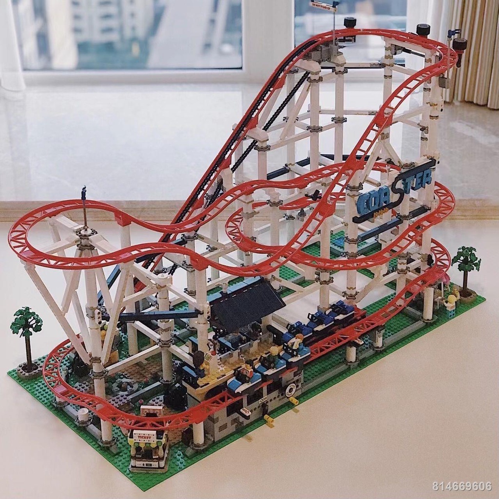 Tương thích với Lego công viên giải trí tàu lượn siêu tốc Đu quay vòng quay vui nhộn dành cho người lớn lớn lắp ráp khó