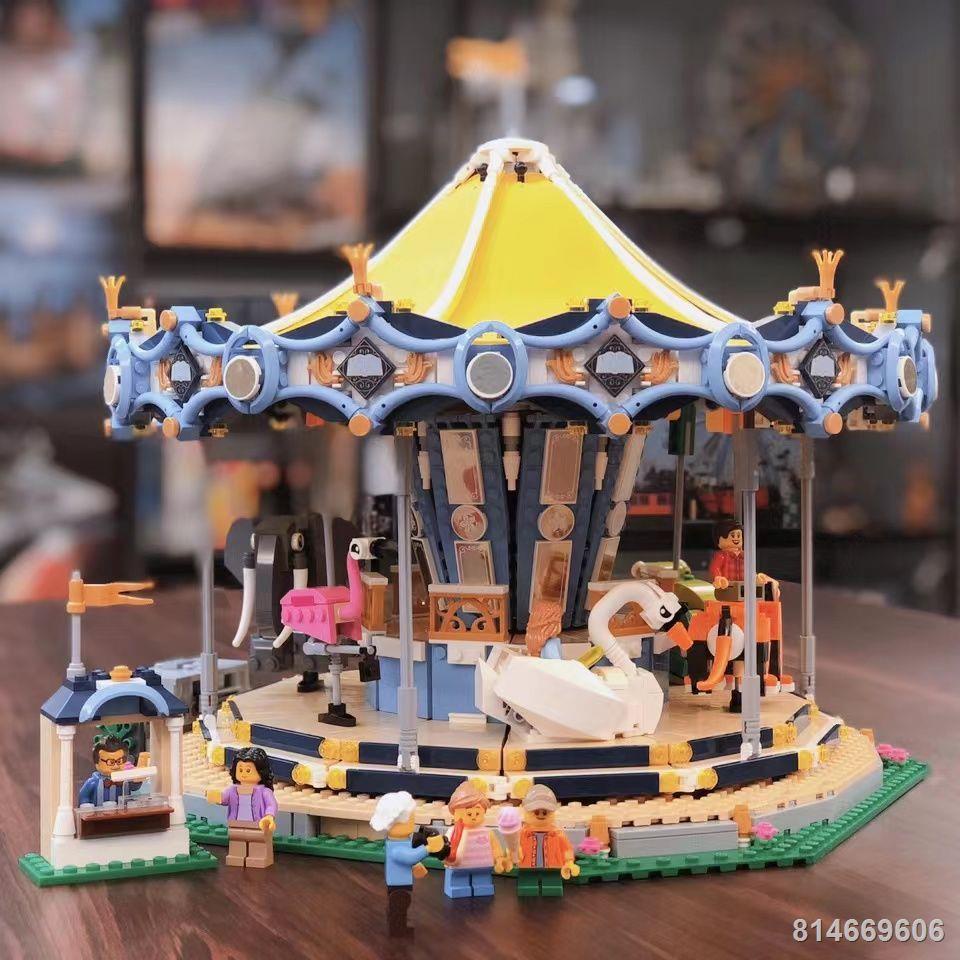 Tương thích với Lego công viên giải trí tàu lượn siêu tốc Đu quay vòng quay vui nhộn dành cho người lớn lớn lắp ráp khó