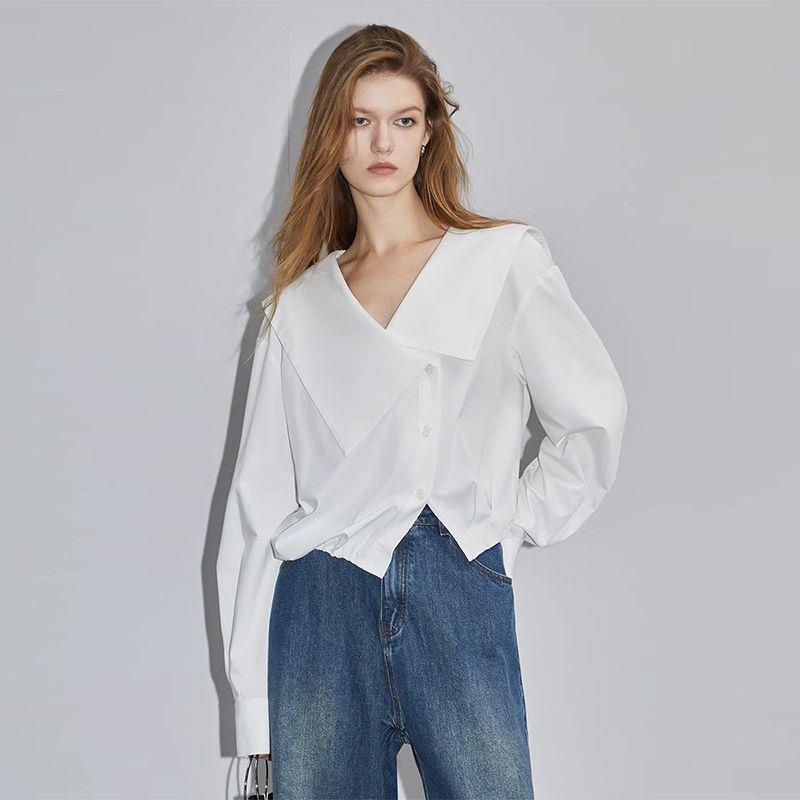 Áo Sơ Mi Dài Tay Thiết Kế Mới Cao Cấp Thời Trang Mùa Thu Theo Phong Cách Pháp Cho Nữ