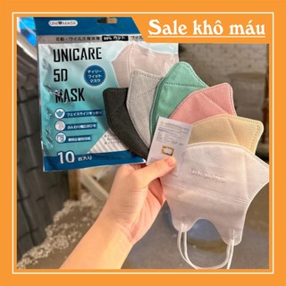   Mua 1 tặng 1  THÙNG 100 chiếc khẩu trang 5D UNIMASK 5D UNICARE kháng khuẩn chống bụi UV 