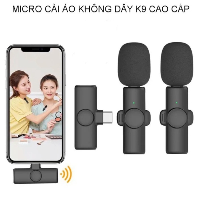 MICRO, MIC THU ÂM K9 PRO -  K8, K9, K02, K03, K35  CHO ĐIỆN THOẠI LÀM YOUTUBER, VLOG, LIVESTREAM