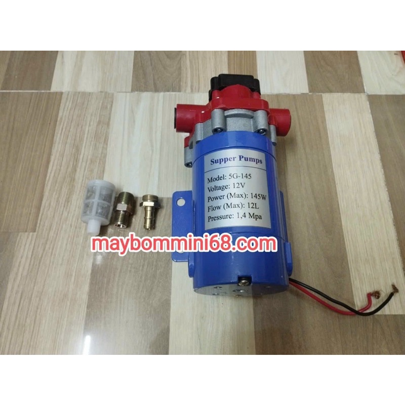 Máy bơm áp lực  cao cấp 12v 145w đầu hồi lưu