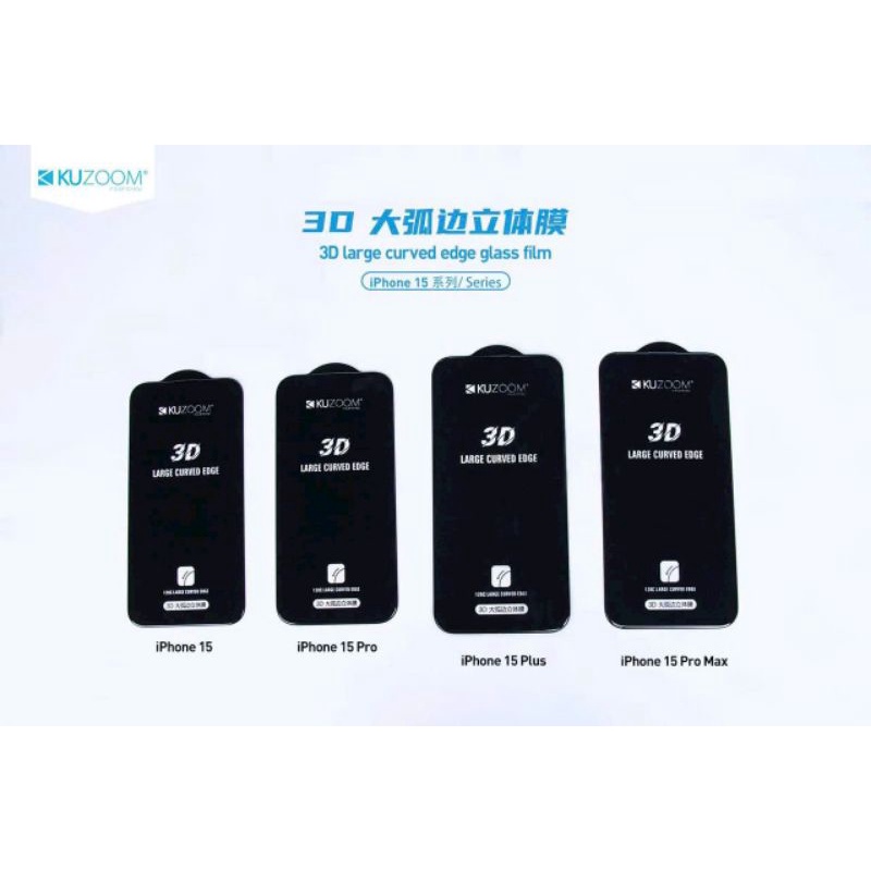 Kính cường lực Kuzoom chống nhìn trộm cho iphone 15 pro max,15 pro,15 plus,15 full màn hình.