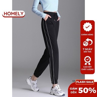 Quần gió nữ HOMELY joger bom gió mịn chất nhẹ chống nhăn cạp chun năng động cá tính thể thao