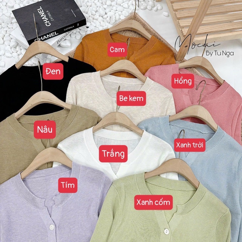 Áo cardigan trơn nhiêu màu-chất mongtoghi đẹp lắm