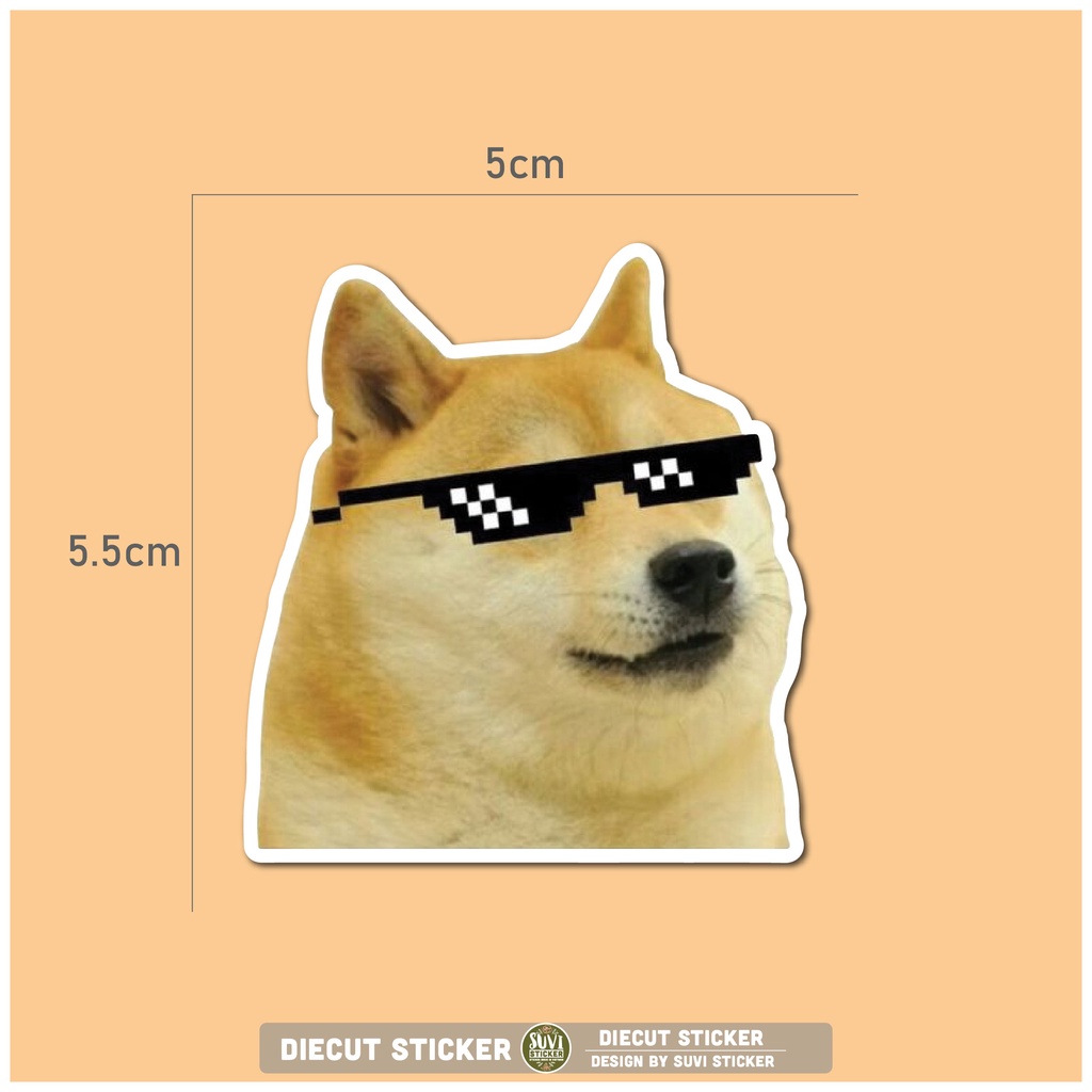 DCS.10 Sticker Diecut Cắt Rời Dog Meme chống nước dán macbook, laptop, mũ bảo hiểm, điện thoại