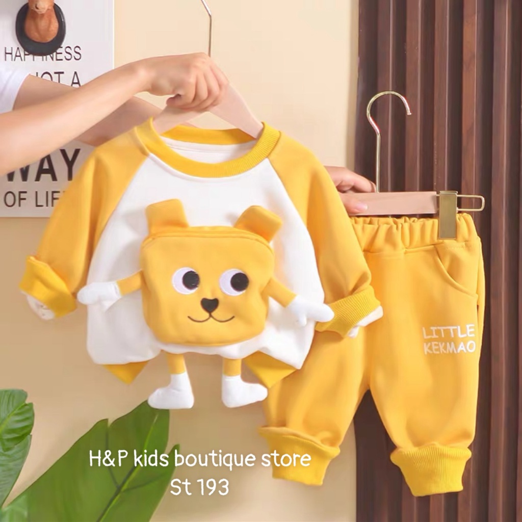 SET BỘ DA CÁ DÀI TAY MỊN ĐẸP DÀY ẤM CHO BÉ KÈM TÚI HÌNH NỔI 8-28KG