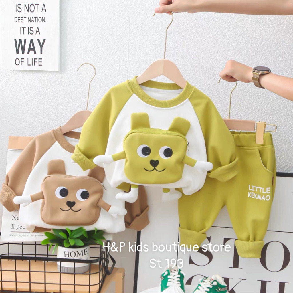 SET BỘ DA CÁ DÀI TAY MỊN ĐẸP DÀY ẤM CHO BÉ KÈM TÚI HÌNH NỔI 8-28KG