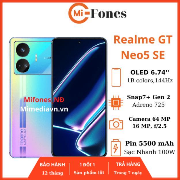 Điện thoại Realme GT neo 5 SE 5G Snap 7+ gen 2 Hàng chính hãng fullbox nguyên seal bảo hành 12 tháng tặng ốp lưng