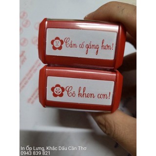 Khắc dấu cô khen, con dấu tiểu học, mẫu giáo freeship freeship