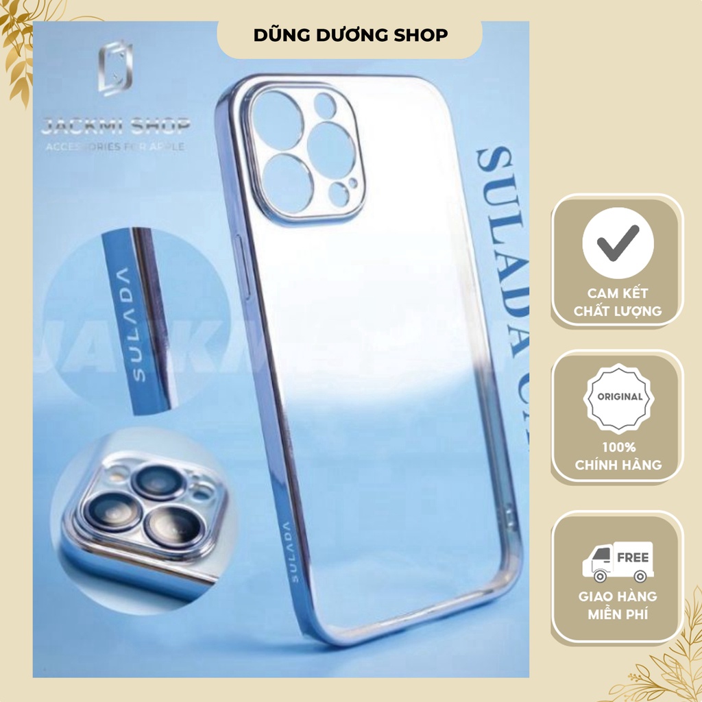 Ốp IPhone  Trong Suốt SULADA  Loại Dày | Ốp Lưng Trong Suốt IPhone 6/7/8/Plus/11/12/13/Pro/Max
