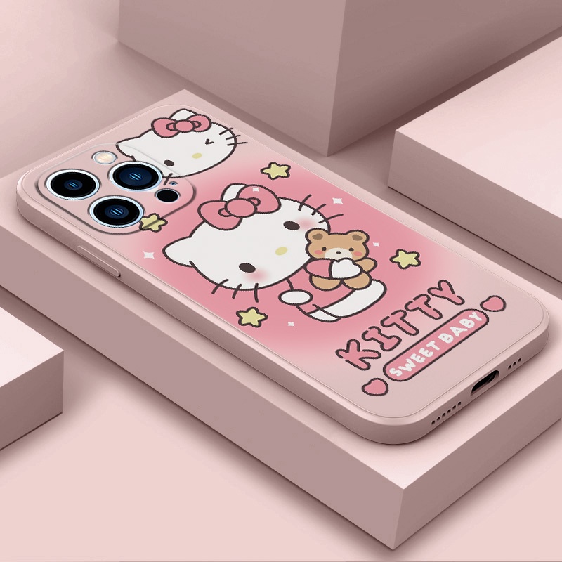 Ốp lưng XIAOMI POCO X4 PRO 5G POCO X4 GT POCO X5 PRO 5G POCO X3 GT POCO F4 GT POCO F5 PRO 5G MF037A hello kitty Silicone fall resistant soft Cover phone Case