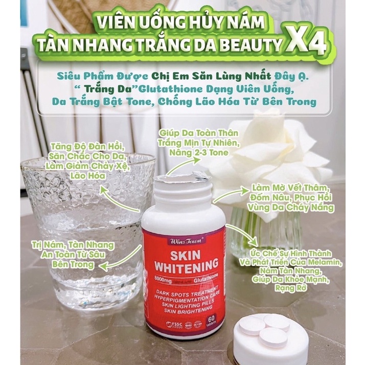 VIÊN UỐNG SKIN WHITENING TRẮNG DA HUY NÁM