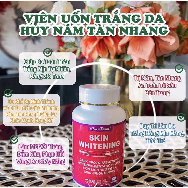 VIÊN UỐNG SKIN WHITENING TRẮNG DA HUY NÁM