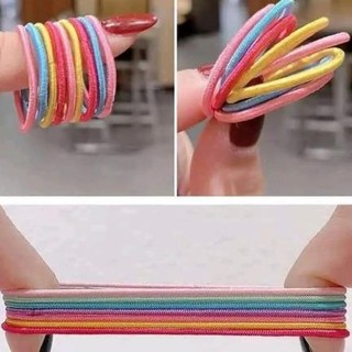 Set 500 Dây Cột Tóc Nhiều Màu Có Túi Zip