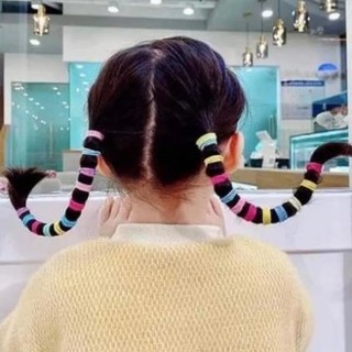 Set 500 Dây Cột Tóc Nhiều Màu Có Túi Zip
