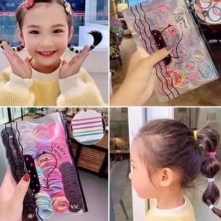 Set 500 Dây Cột Tóc Nhiều Màu Có Túi Zip