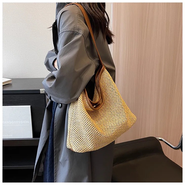 Túi Đeo Vai Đan Rơm Thời Trang Mùa Hè 2 Kiểu Cho Nữ