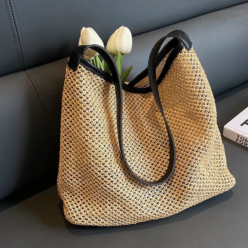 Túi Đeo Vai Đan Rơm Thời Trang Mùa Hè 2 Kiểu Cho Nữ