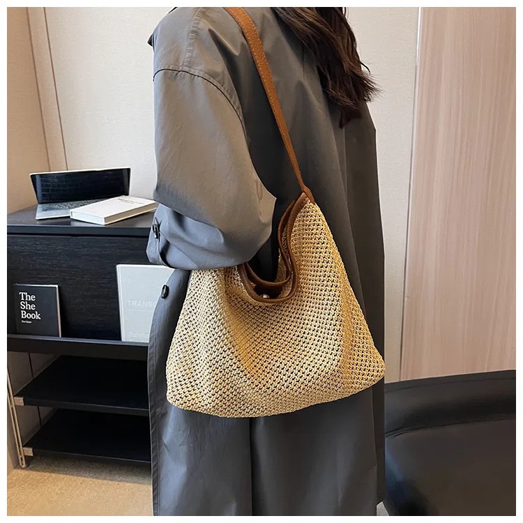 Túi Đeo Vai Đan Rơm Thời Trang Mùa Hè 2 Kiểu Cho Nữ