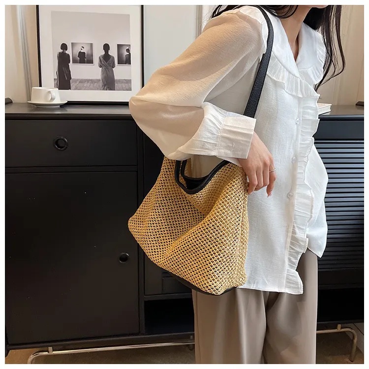 Túi Đeo Vai Đan Rơm Thời Trang Mùa Hè 2 Kiểu Cho Nữ