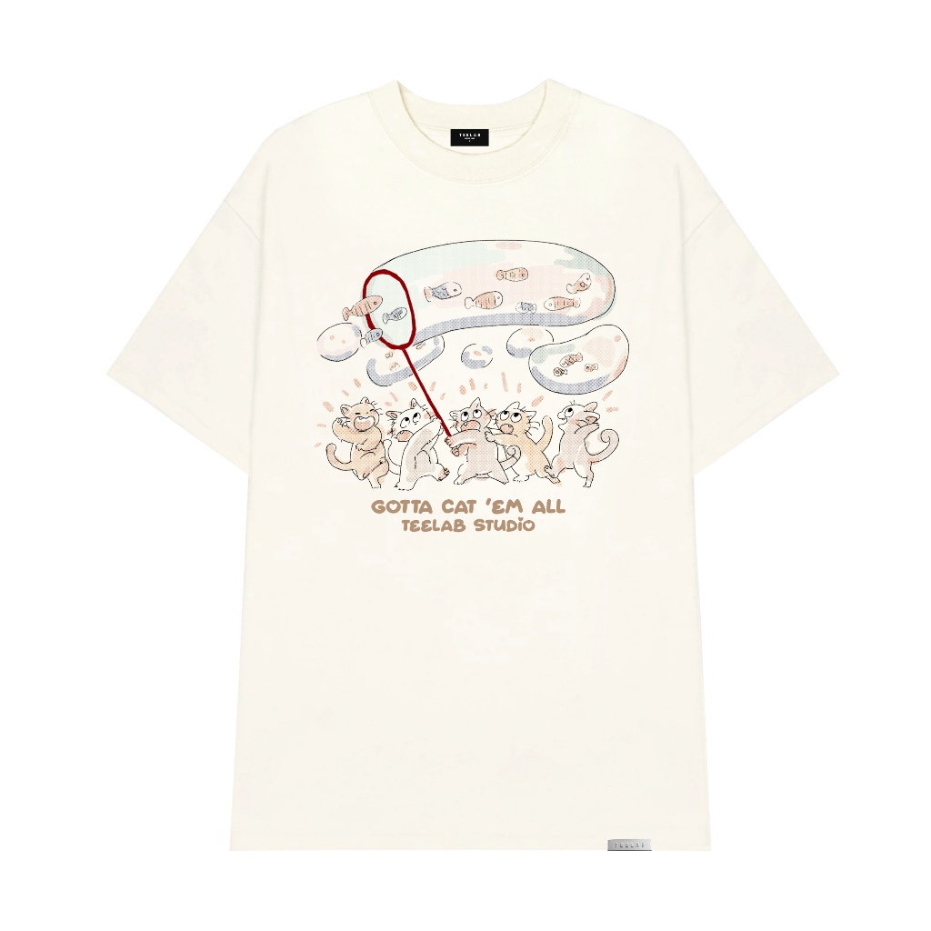 Áo Thun Local Brand Teelab Gotta Cat 'em all TS180 winshop001