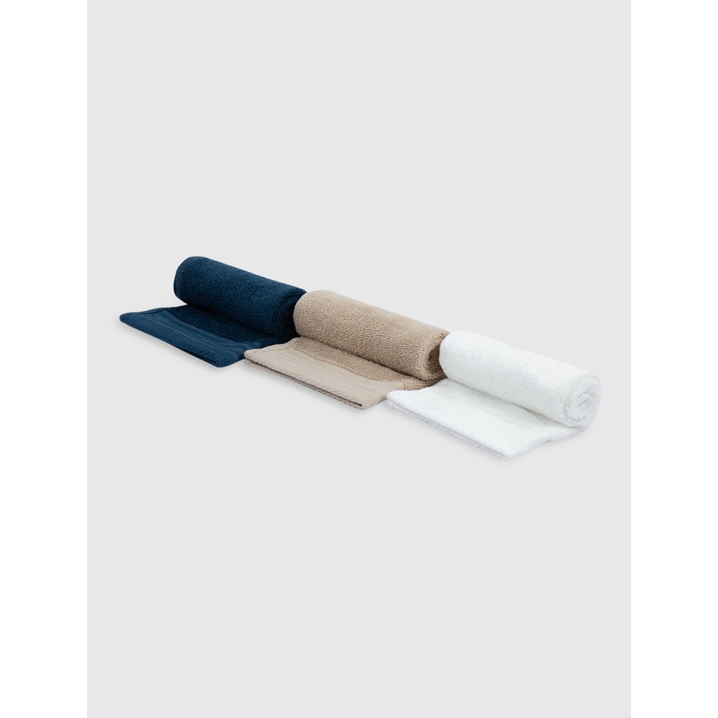 Pack 3 khăn mặt CANIFA 100% cotton mềm mại kích thước 42x28cm 9HA22A020