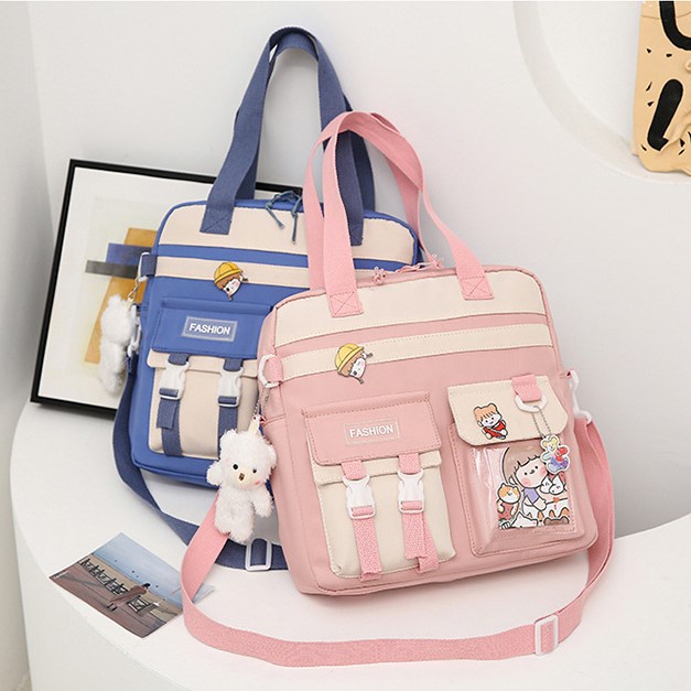 Túi Học Thêm Cho Bé, Đeo Chéo Và Đeo Balo Đựng Đồ Dùng Sách Vở Phù Hợp Cho Bé Cấp 1