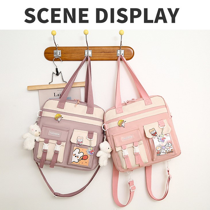 Túi Học Thêm Cho Bé, Đeo Chéo Và Đeo Balo Đựng Đồ Dùng Sách Vở Phù Hợp Cho Bé Cấp 1