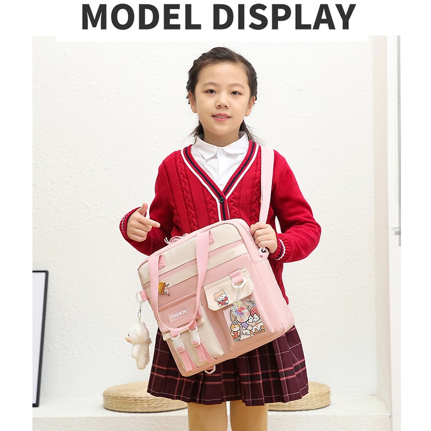 Túi Học Thêm Cho Bé, Đeo Chéo Và Đeo Balo Đựng Đồ Dùng Sách Vở Phù Hợp Cho Bé Cấp 1