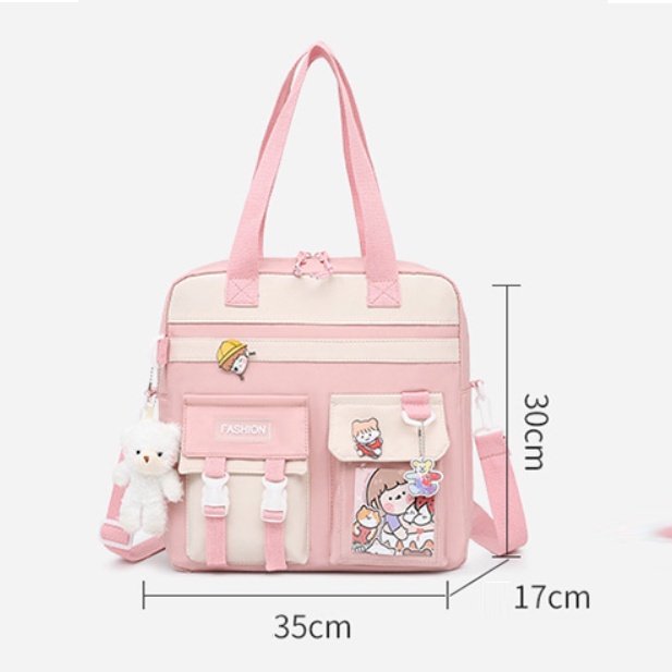 Túi Học Thêm Cho Bé, Đeo Chéo Và Đeo Balo Đựng Đồ Dùng Sách Vở Phù Hợp Cho Bé Cấp 1