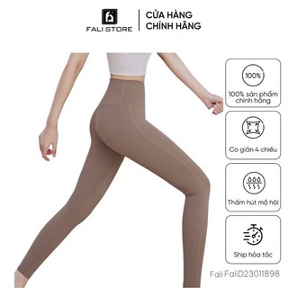 Quần Gym, Quần Tập Gym/Yoga/Pilates FALI Nâng Hông Hách Dáng Cạp Cao Thon Gọn Vải Siêu Co Giãn 4 Chiều Thoáng Khí FQG01