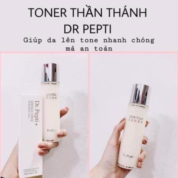 Nước Hoa Hồng Toner Dr.Pepti Centella Giúp Se Khít Lỗ Chân Lông, Dưỡng Da Căng Bóng 180ml