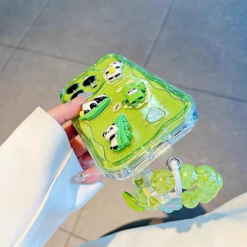 Ốp gắn Stick kèm dây cao cấp mẫu Gấu Trúc 7plus/8plus/x/xs/xsmax/11/12/13/14/pro/max/plus/pro