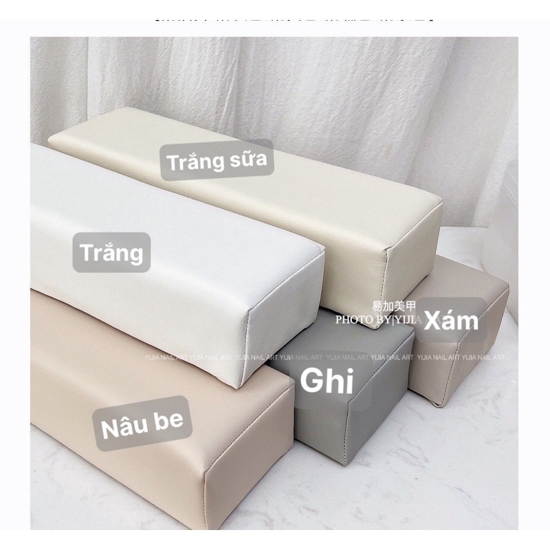 Gối da kê tay làm nail cao cấp kèm tấm thảm